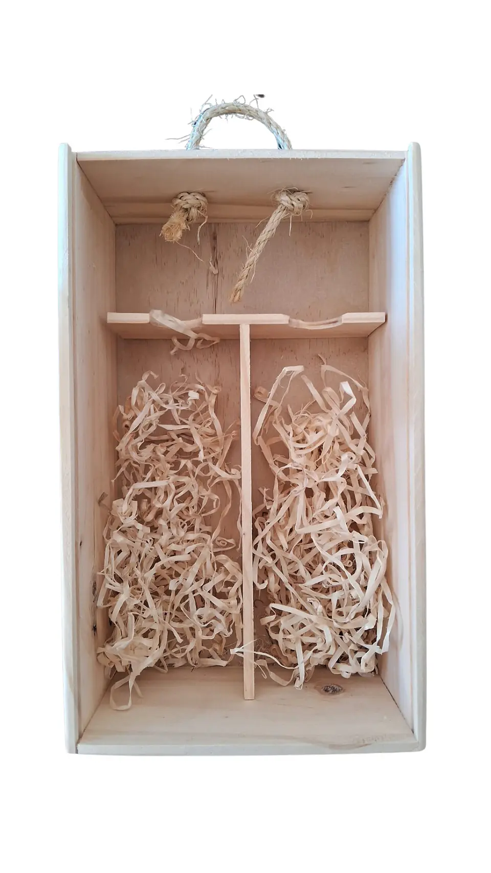 Caja de madera Algorta para dos botellas de vino 3