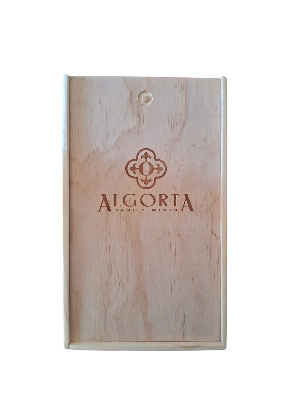 Caja de madera Algorta para dos botellas de vino 4
