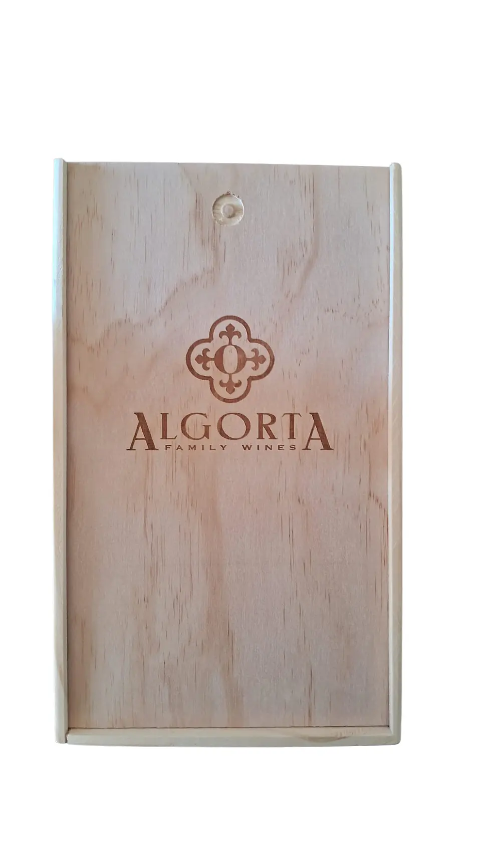 Caja de madera Algorta para dos botellas de vino 4
