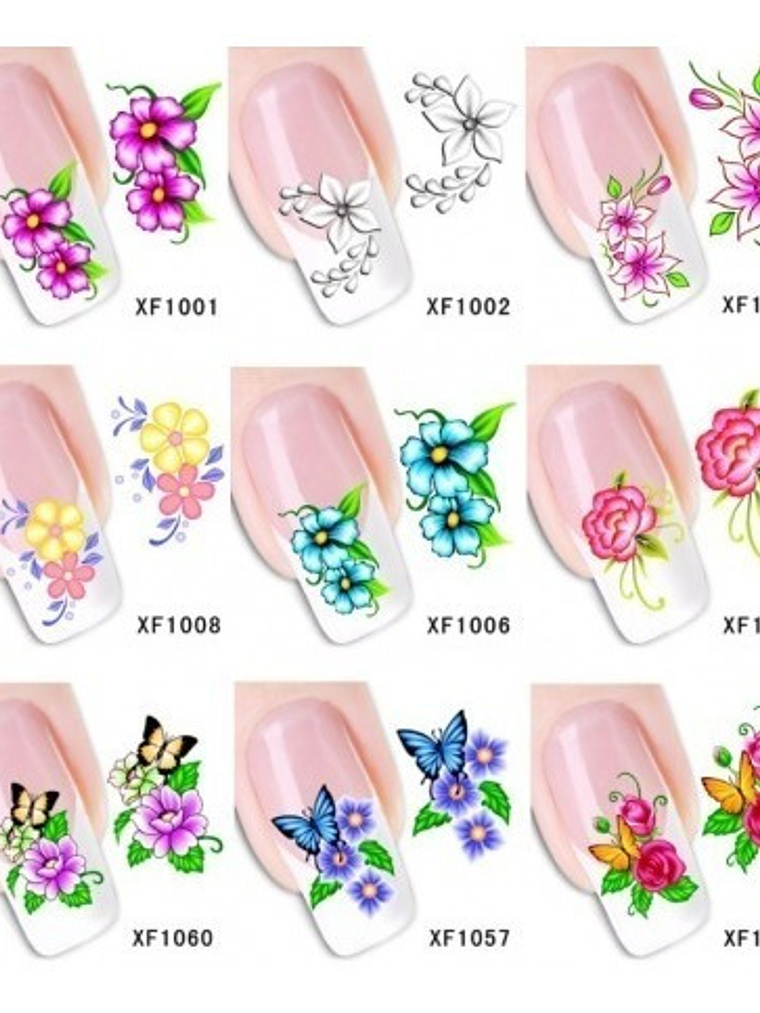 65 Láminas De Stickers De Uñas Al Agua  7