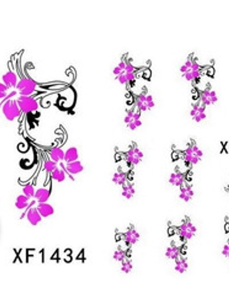 130 Hojas De Stickers Al Agua Para Uñas  4