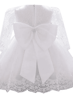 Vestido Bautizo Manga Larga 3 Meses Hasta 24 Meses.