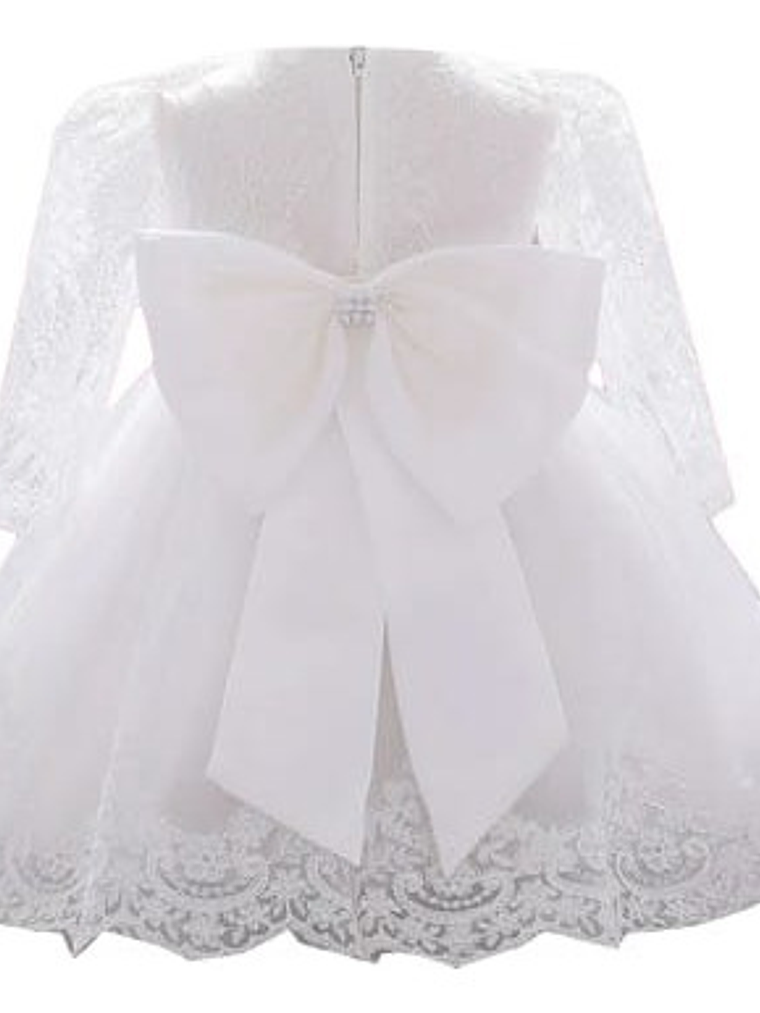 Vestido Bautizo Manga Larga 3 Meses Hasta 24 Meses. 2