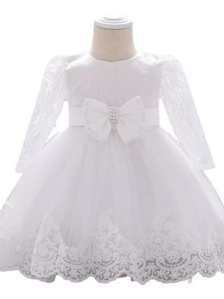 Vestido Bautizo Manga Larga 3 Meses Hasta 24 Meses. 3