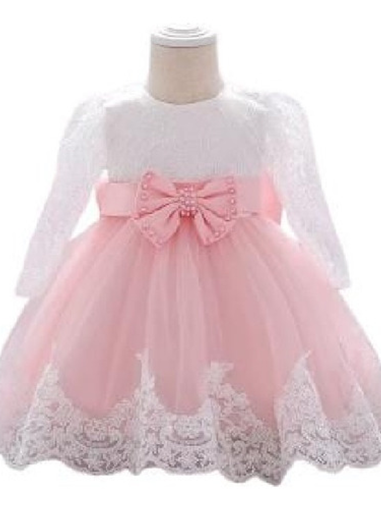 Vestido Bautizo Manga Larga 3 Meses Hasta 24 Meses. 9