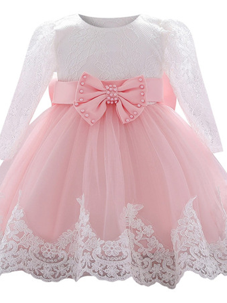 Vestido Bautizo Manga Larga 3 Meses Hasta 24 Meses. 10