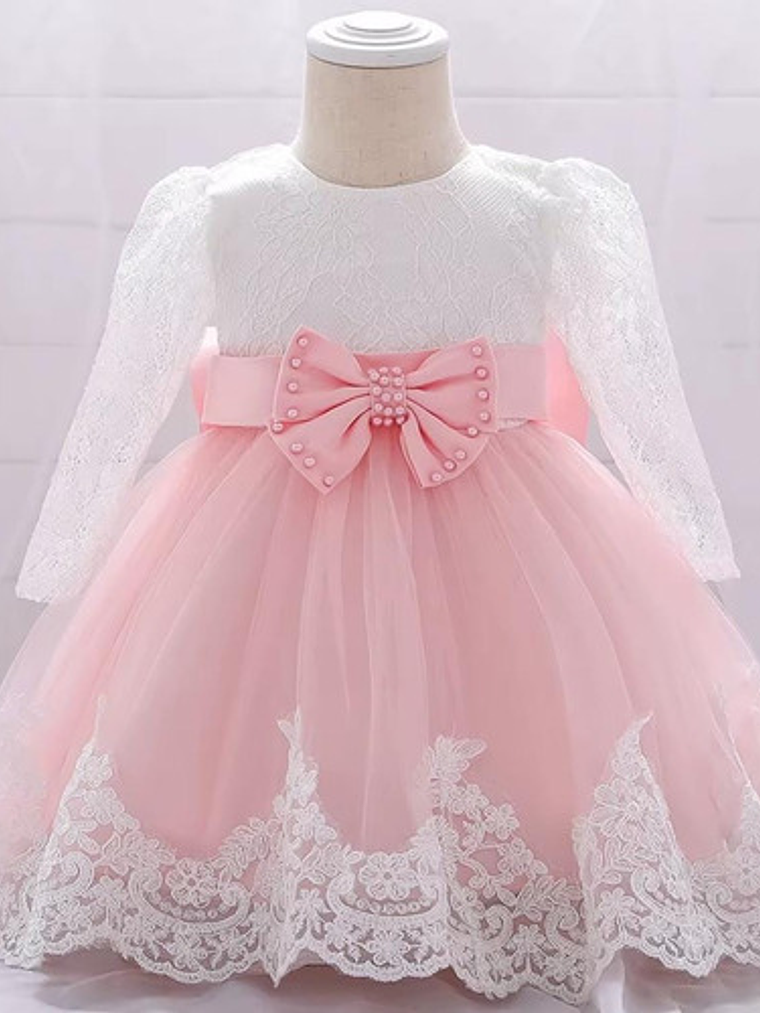 Vestido Bautizo Manga Larga 3 Meses Hasta 24 Meses. 11