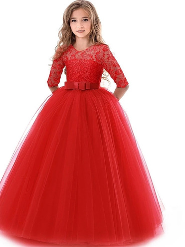 Vestido Niña Bautizo Gala Paje Princesa 2