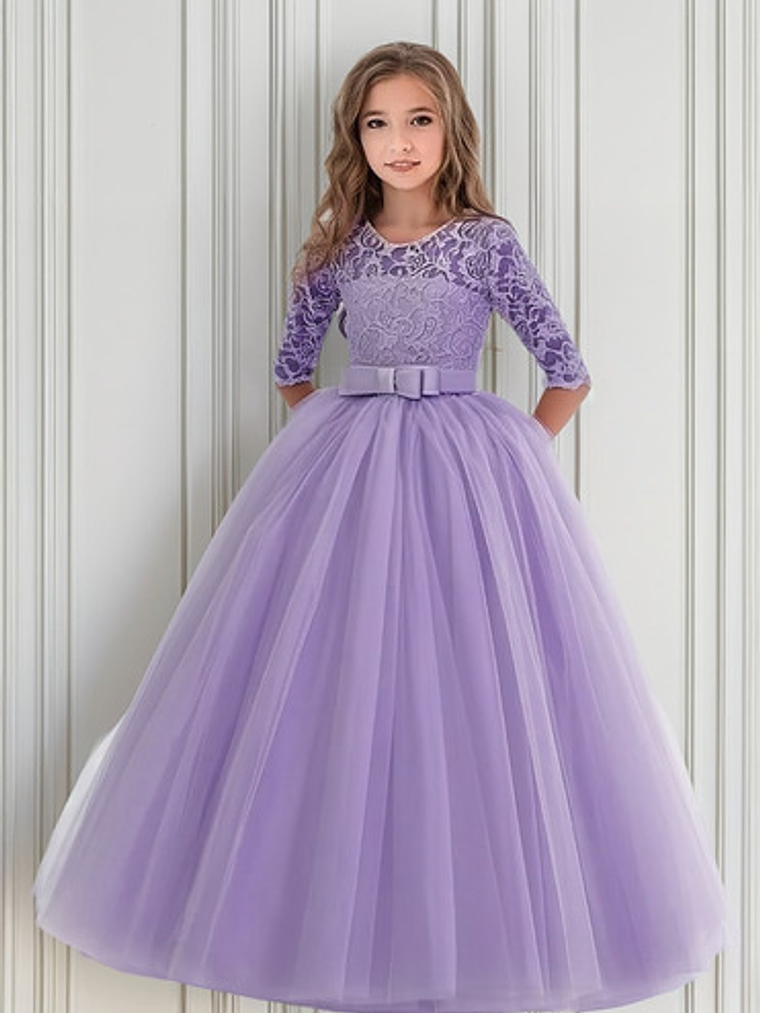 Vestido Niña Bautizo Gala Paje Princesa 4