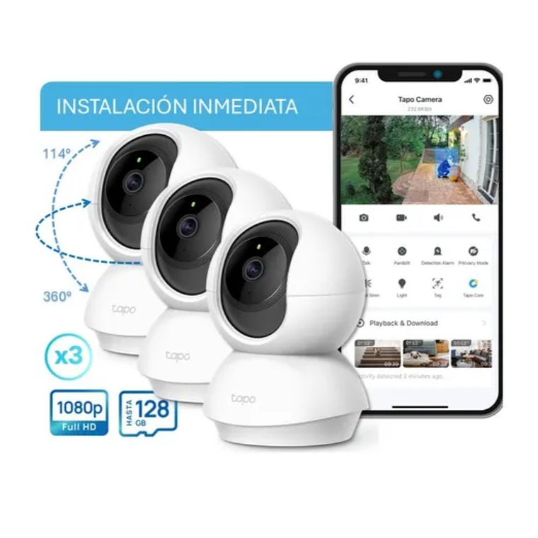 Cámara WiFi TP-Link Tapo C200 Pan/Tilt Full HD 2MP Blanca 5