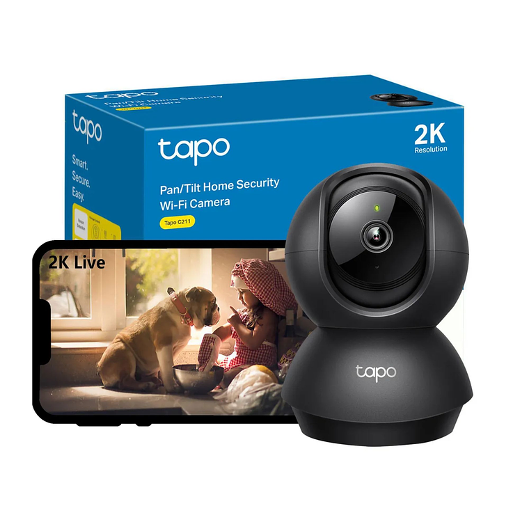 Cámara WiFi TP-Link Tapo C211 Pan/Tilt 3MPNegra 5