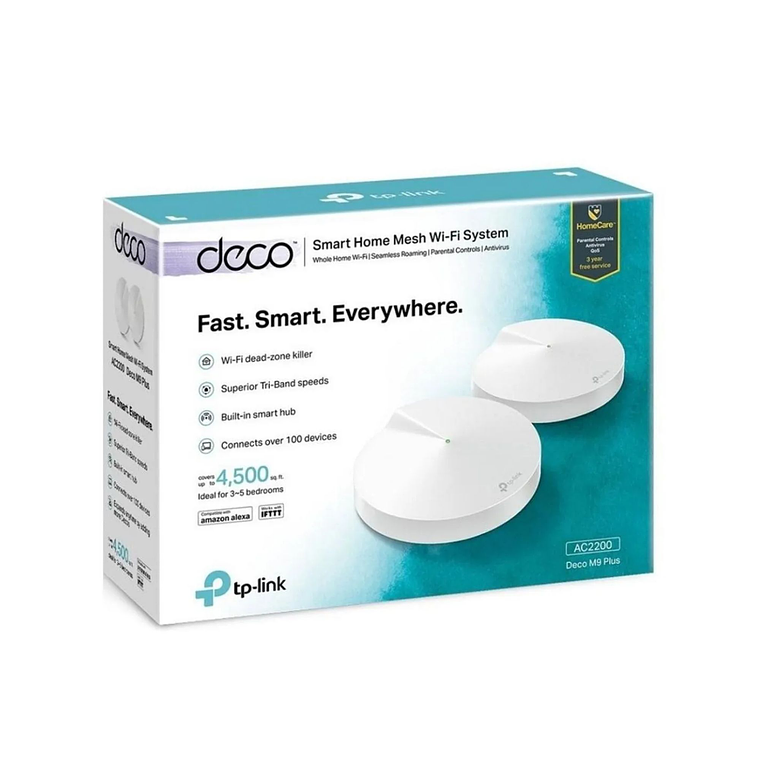 Sistema Wi-Fi Mesh TP-Link Deco M9 Plus 2-Pack Tri-Band 4