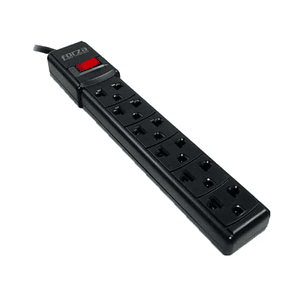 Regleta Eléctrica Forza PS-001B 6 Tomas con Breaker Negro