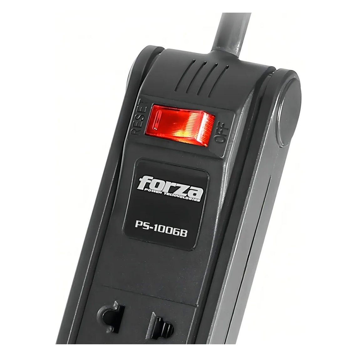 Regleta Eléctrica Forza PS-1006B 6 Tomas 120V/240V Cable 3m 3