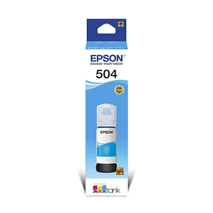 Tinta Original Epson T504 Cian Botella EcoTank