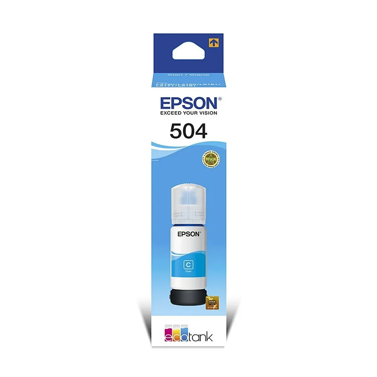 Tinta Original Epson T504 Cian Botella EcoTank 1