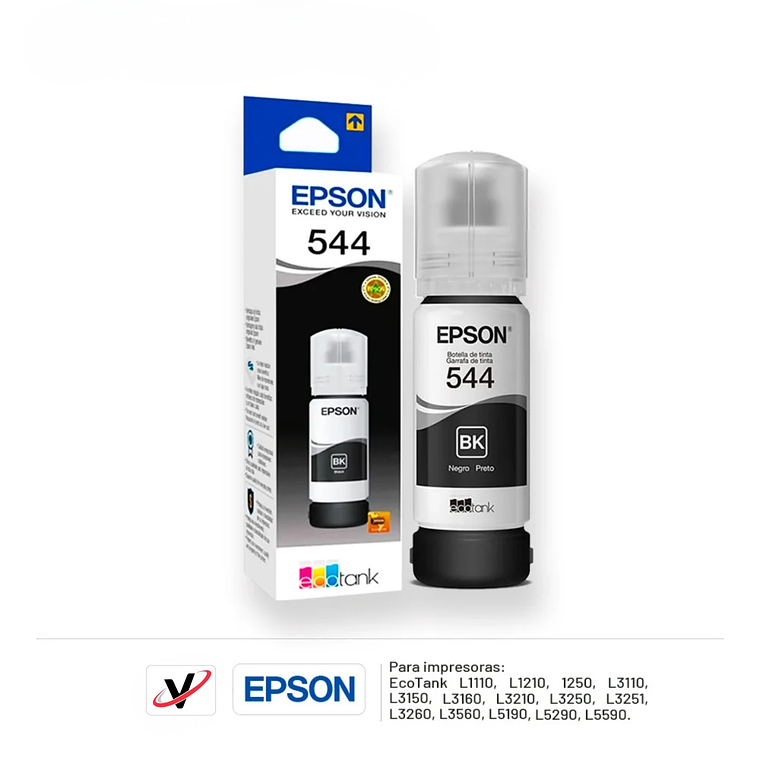 Tinta Original Epson T544 Negro Botella Alto Rendimiento 3
