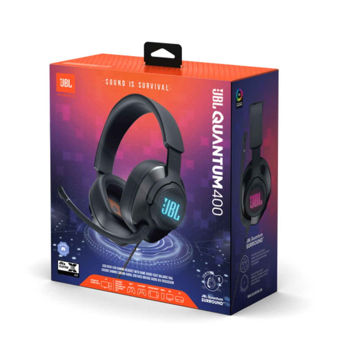 Audífonos Gaming JBL Quantum 400 Sonido Surround 5