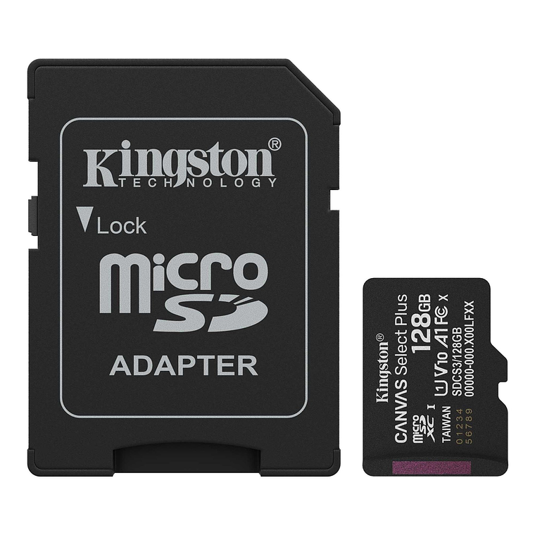 Memoria MicroSDXC Kingston Canvas Select Plus 128GB Gen3 150MB/s A1 1