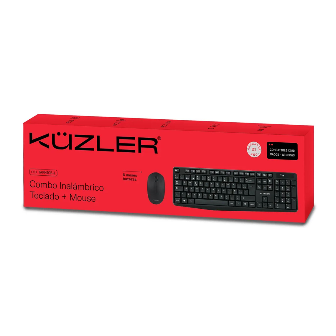 Combo Inalámbrico Kuzler TAPMICE-1 Teclado + Mouse 2.4GHz 2