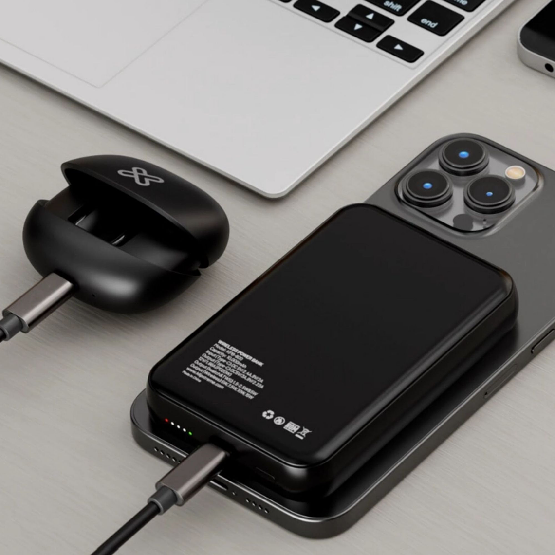 Power bank Klip Xtreme KPB-600 10000mAh Carga Inalámbrica 4