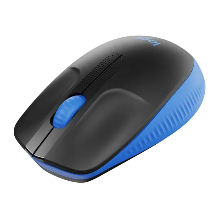 Mouse Inalámbrico Logitech M190 Azul Tamaño Completo 3