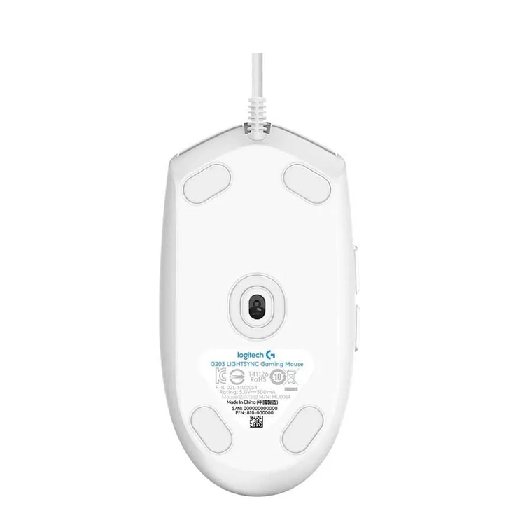 Mouse Gaming Logitech G203 Lightsync Blanco 5