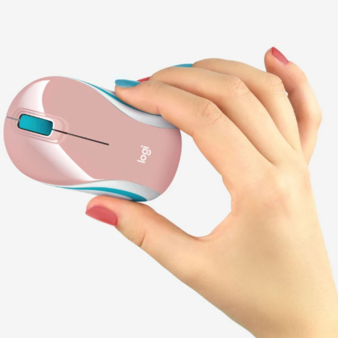 Mouse Inalámbrico Logitech M187 Rosado Ultra Portátil 5