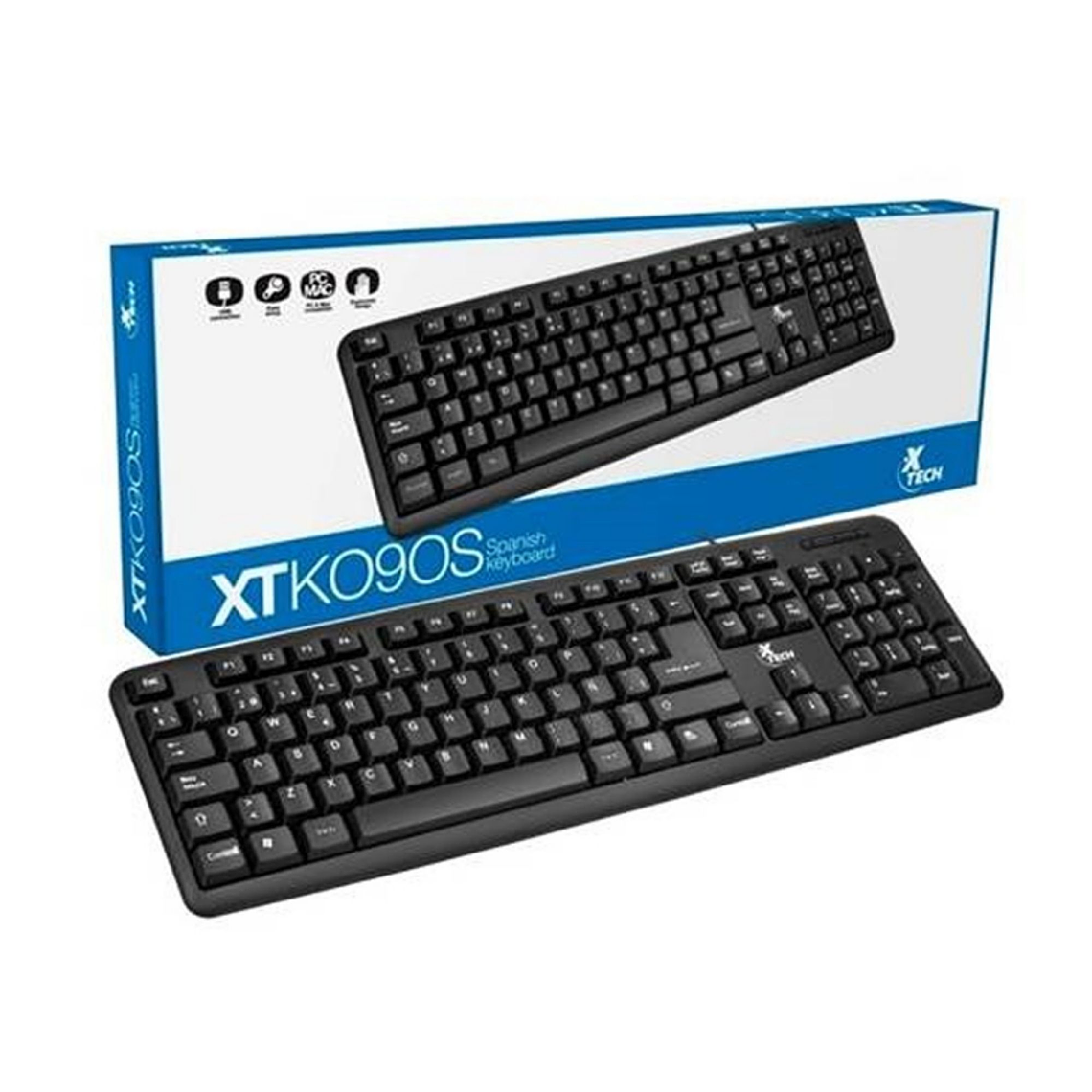 Teclado Alámbrico Xtech XTK-092S Español USB Negro 3