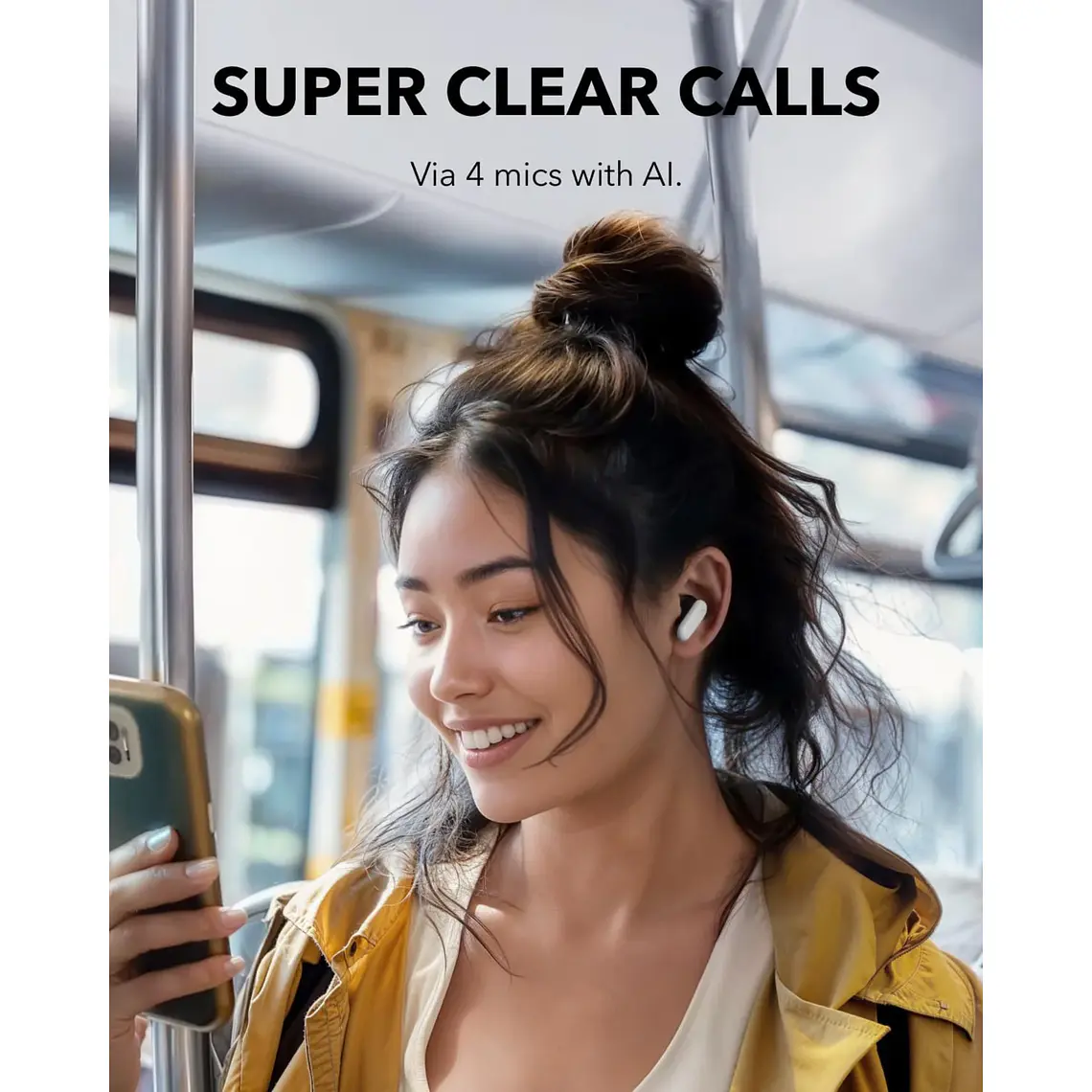 Audífonos Inalámbricos Soundcore P30i Bluetooth con Estuche Blanco 6