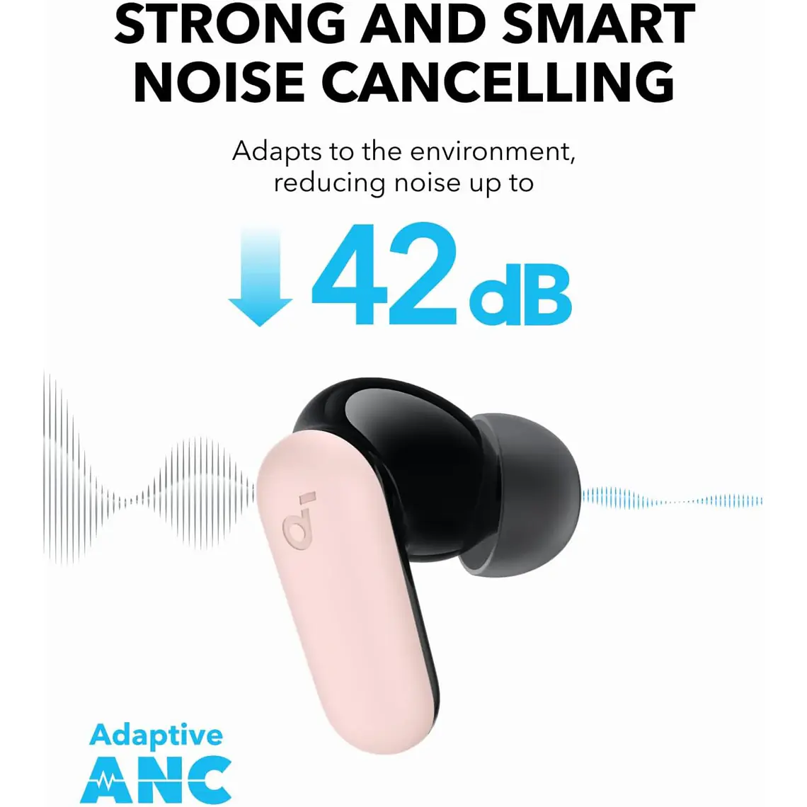Audífonos Inalámbricos Soundcore P30i Bluetooth con Estuche Rosado 4