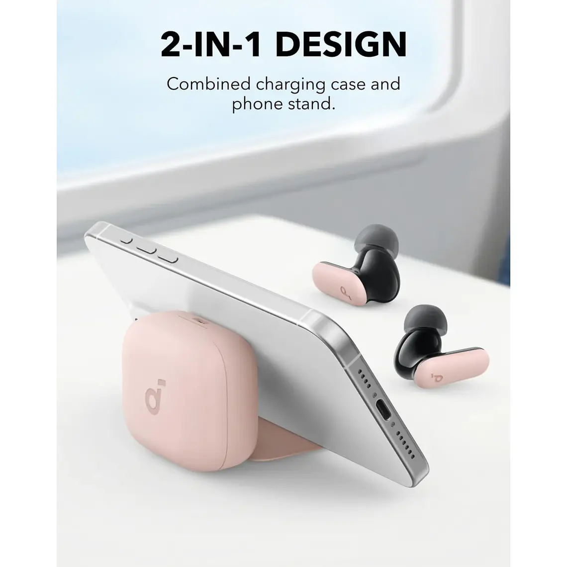 Audífonos Inalámbricos Soundcore P30i Bluetooth con Estuche Rosado 2