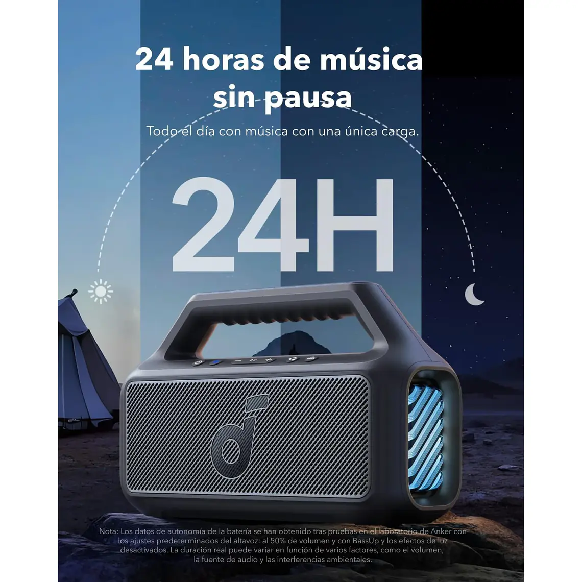 Parlante Bluetooth Soundcore Boom 2 BT 6.0 Negro 5