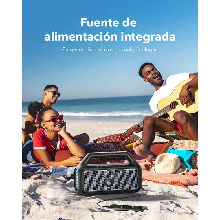Parlante Bluetooth Soundcore Boom 2 BT 6.0 Negro 7
