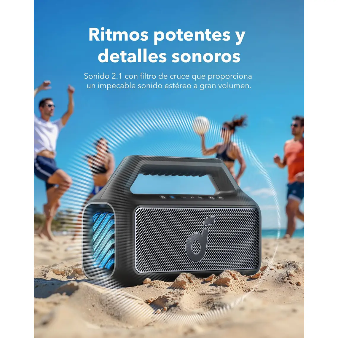Parlante Bluetooth Soundcore Boom 2 BT 6.0 Negro 3