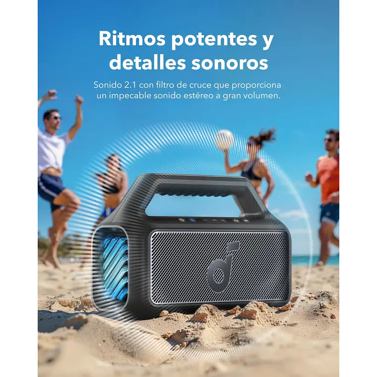Parlante Bluetooth Soundcore Boom 2 BT 6.0 Negro 3
