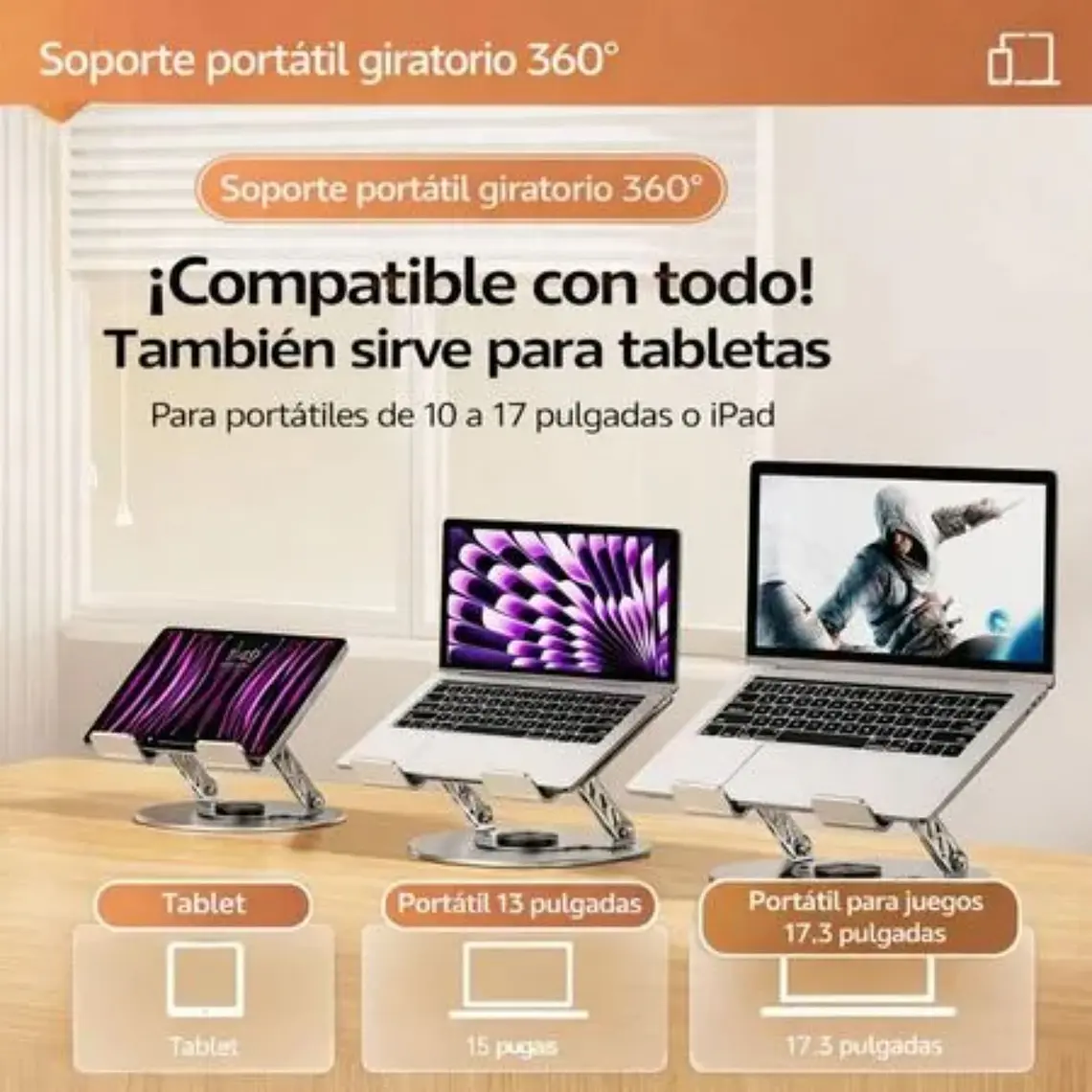 Soporte Para Laptop Baihuo City MY-7714 Plegable Ajustable 2