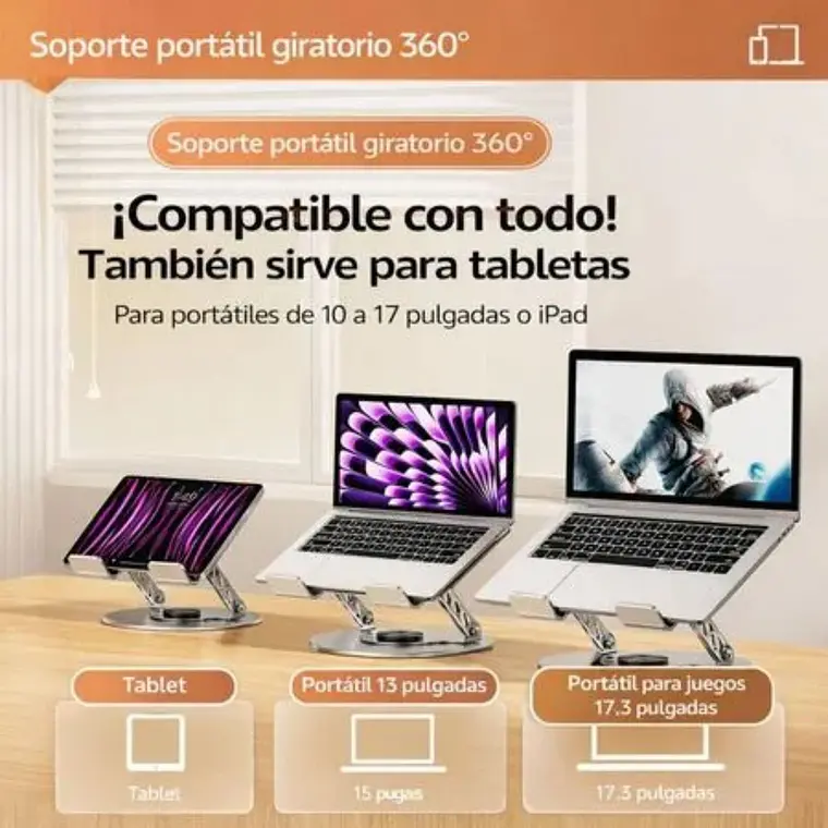 Soporte Para Laptop Baihuo City MY-7714 Plegable Ajustable 2