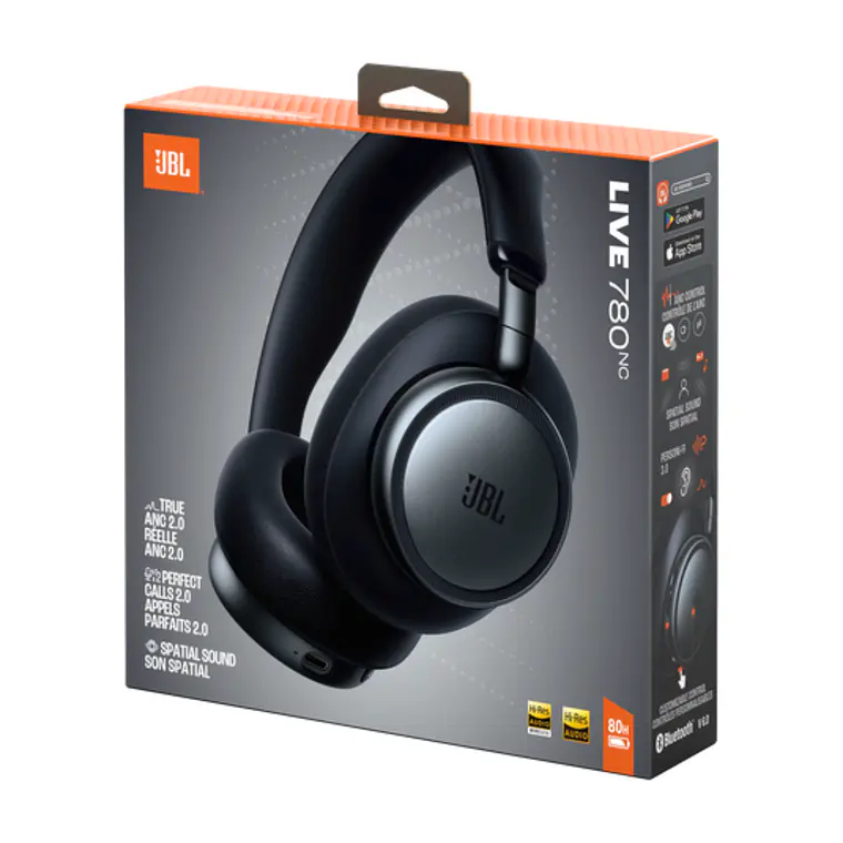 Audífonos Inalámbricos JBL Live 780NC Bluetooth Cancelación Ruido Negro 6