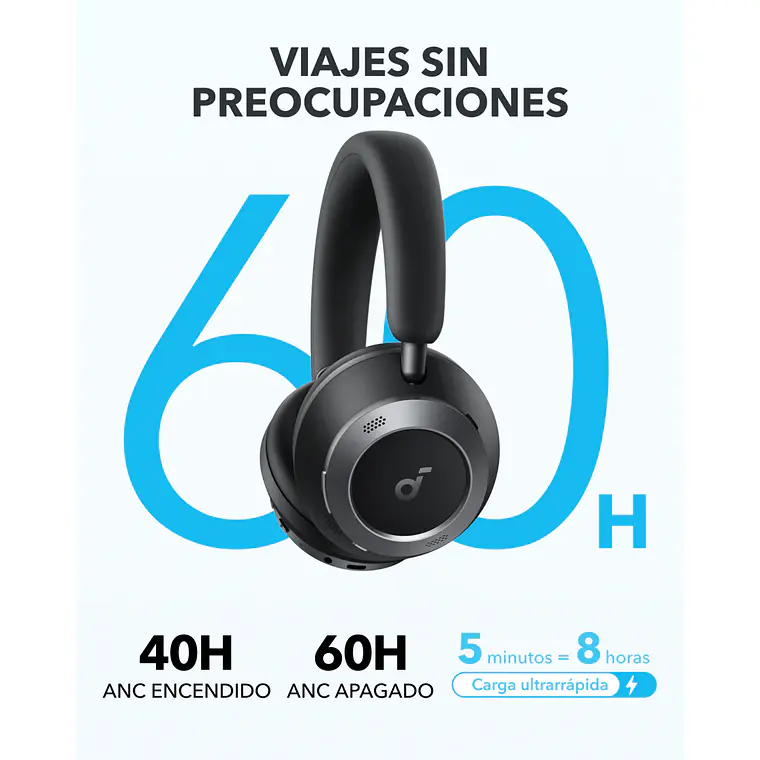 Audífonos Bluetooth Soundcore Space One Pro ANC Premium 5
