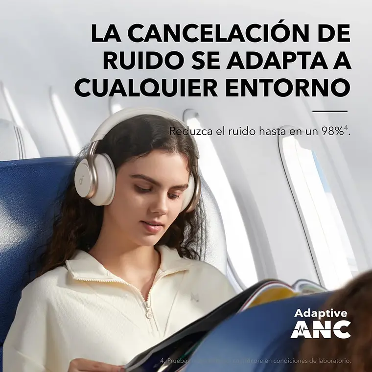 Audífonos Bluetooth Soundcore Space One Cancelación Activa Blanco 3