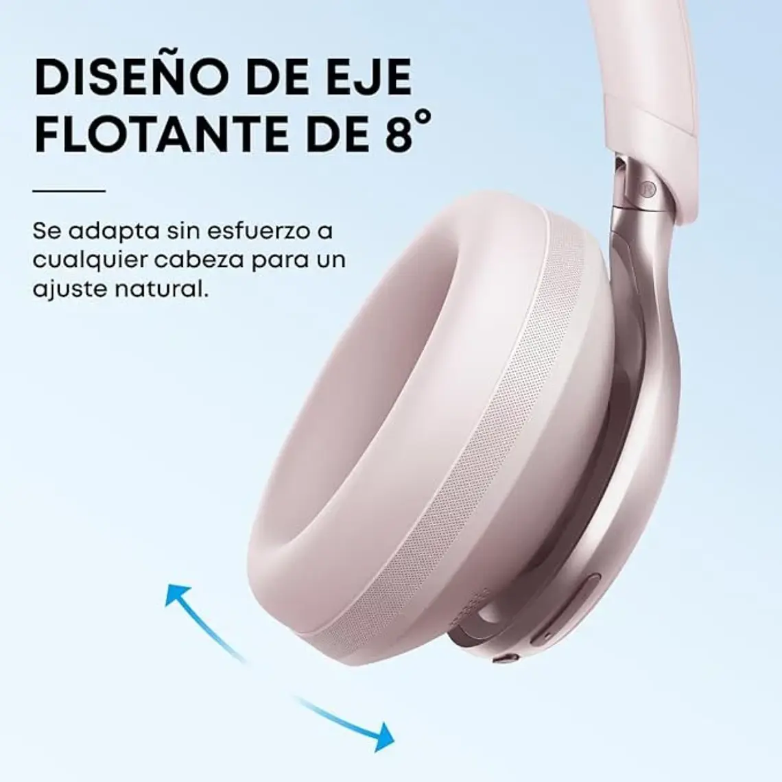Audífonos Bluetooth Soundcore Space One Cancelación Activa Rosado 6