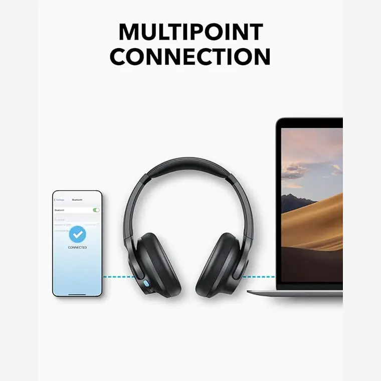 Audífonos Bluetooth Soundcore Q11i  Gray Hi-Res Audio BassUp 6