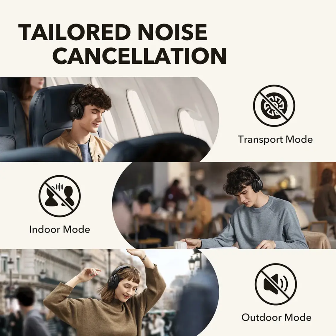 Audífonos Bluetooth Soundcore Q30i Hybrid ANC 80H 4