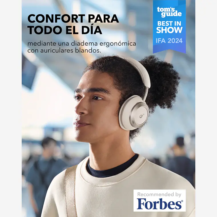Audífonos Bluetooth Soundcore Space One Pro ANC Premium Blanco 6