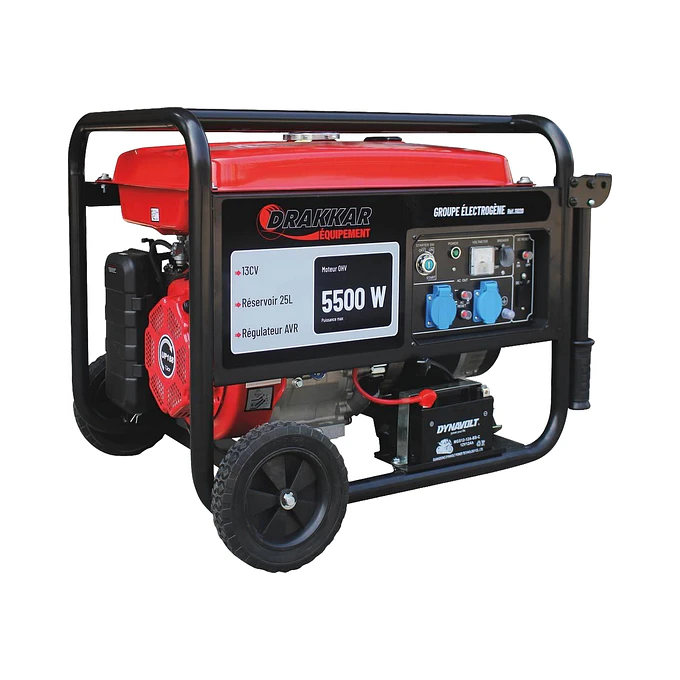 Gerador a Gasolina 5500 W, 13 HP — Arranque Manual e Elétrico