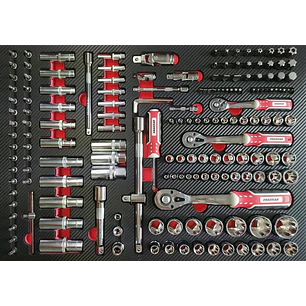 Armário com 249 Ferramentas 7 Gavetas Organização em Espuma Kit Profissional Completo