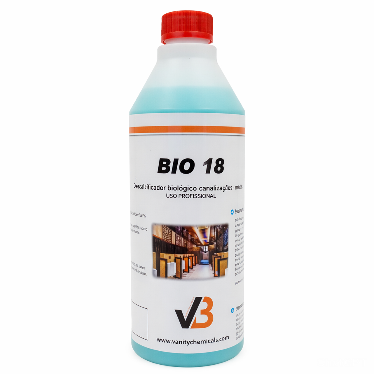 Bio18 - Limpeza vertical de sanitários e destruidor de maus odores, enzimático, anti-calcário 1