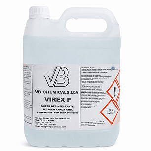 Virex P - Super desinfectante, virucida de secagem rápida para superfícies, sem necessidade de enxaguamento