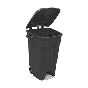 Contentor de Roda com Pedal - 120L - Preto